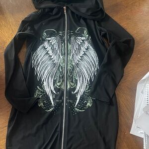 Angel wings long sleeved dress